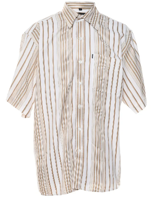 Comfortable And Cold-proof Striped Shirt - L