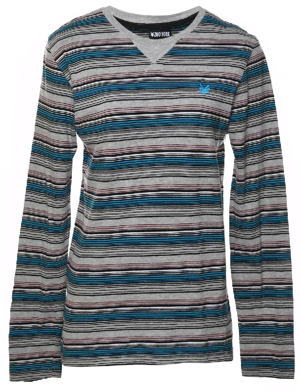 Sweet Style Striped Multi-Colour Zoo York T-Shirt - S