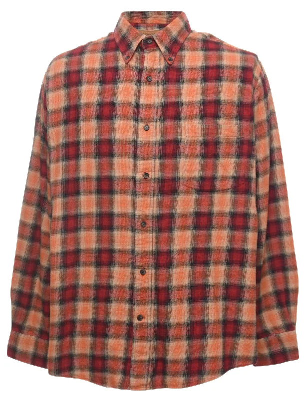 Comfortable And Casual St John's Bay Checked Shirt - L