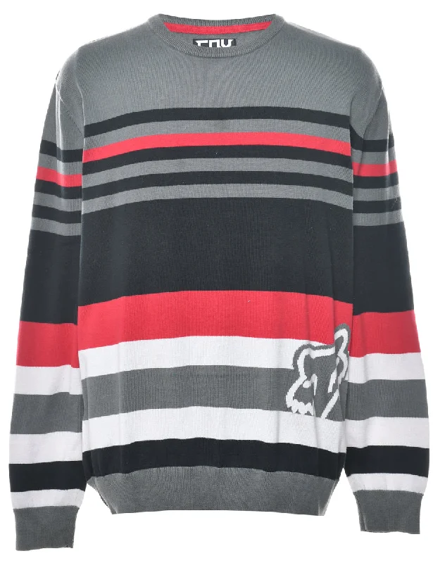 Street Cool Striped Pattern Jumper - XL