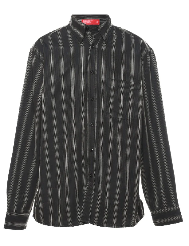 Retro Fashion Striped Shirt - L