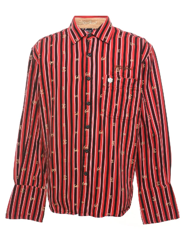 Elegant And Charming Striped Smart Shirt - XL
