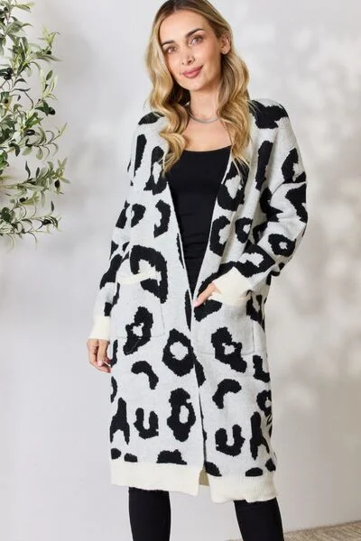 Trendy Casuals BiBi Leopard Open Front Cardigan