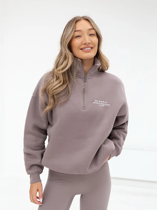 Ultimate 1/4 Zip Sweater - Pink Taupe