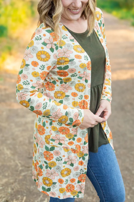 All-Day Comfort Classic Cardigan - Fall Boho Floral