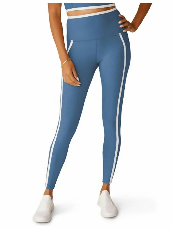 New Moves Hw Midi Leggings In Sky Blue Heather