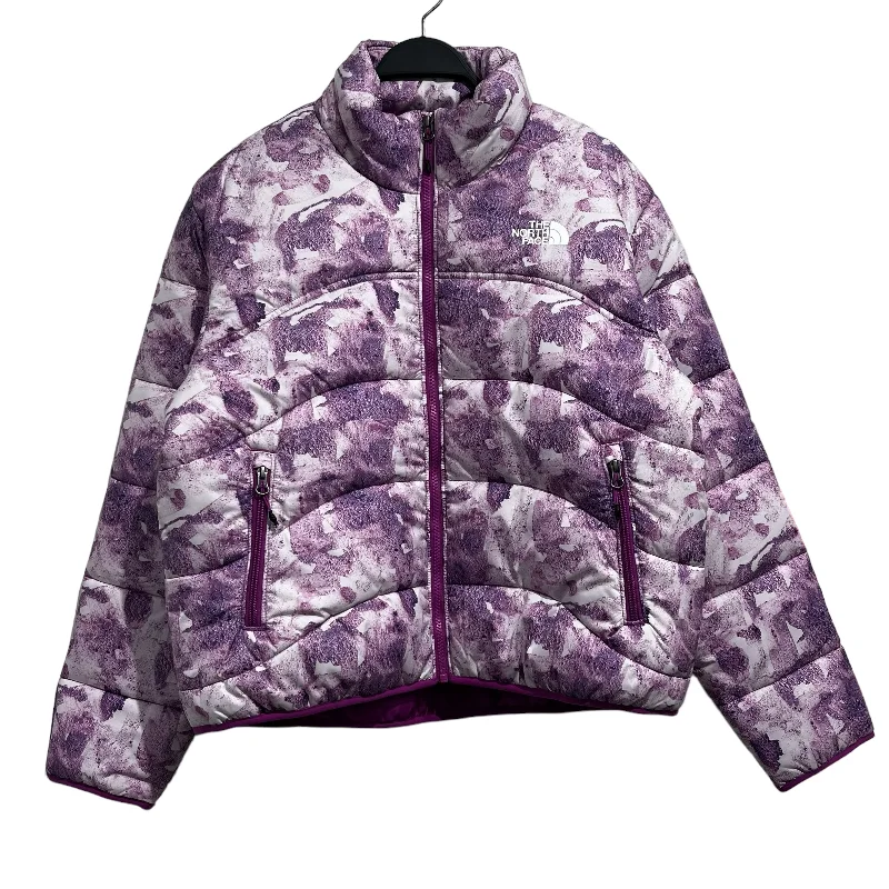 THE NORTH FACE/Puffer Jkt/L/All Over Print/Polyester/PNK/