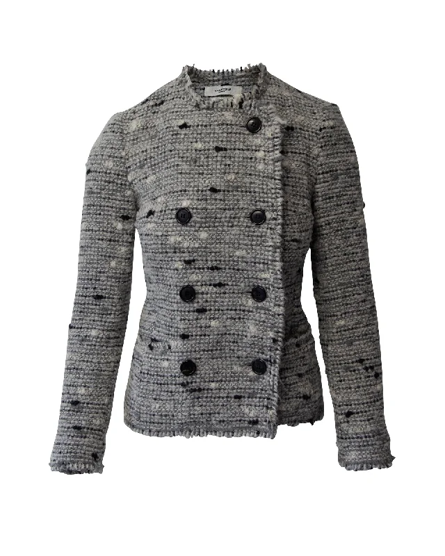 Isabel Marant Etoile Double-Breasted Jacket in Grey Acrylic