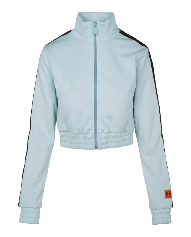 Logo Paneled Cropped Track Jacket