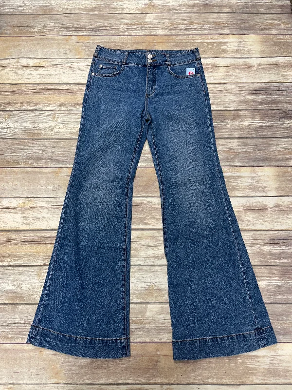 Jeans Flared By Pilcro In Blue Denim, Size: 6