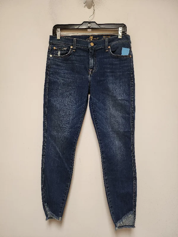 Jeans Skinny By 7 For All Mankind In Blue Denim, Size: 6