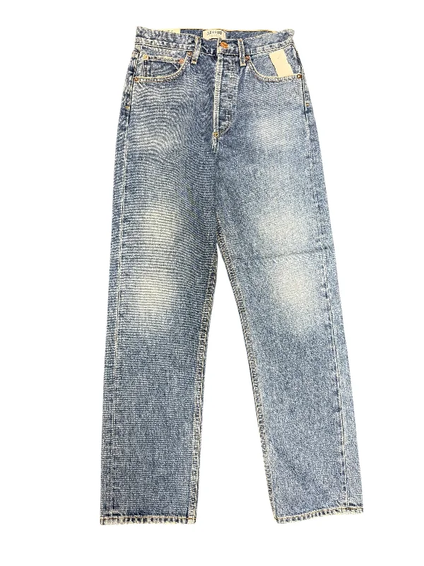 Jeans Straight By Agolde In Blue Denim, Size: 0