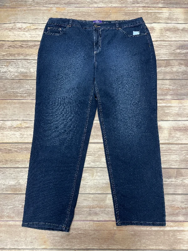 Jeans Straight By Just My Size In Blue Denim, Size: 22