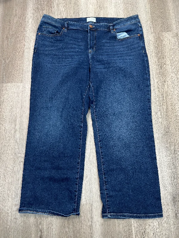 Street Fashion Jeans Straight By Lane Bryant In Blue Denim, Size: 24