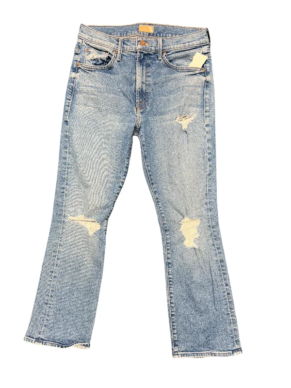 Jeans Straight By Mother Jeans In Blue Denim, Size: 6