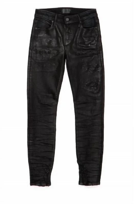 Prince Crop Skinny Jean In Black Glaze