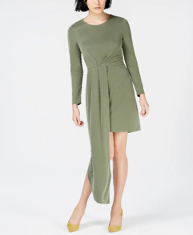 Bar III Pleated Asymmetrical Dress