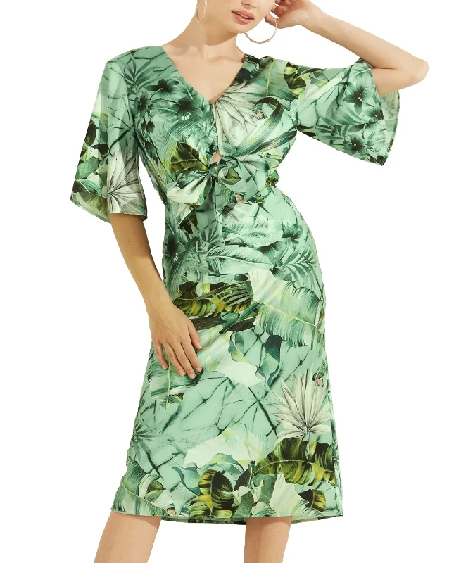 Guess Womens Ariel Tropical Print Dress