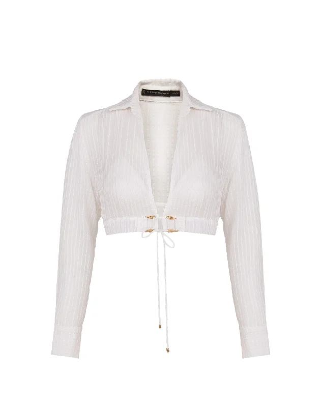 Alexia Detail Blouse - Off White