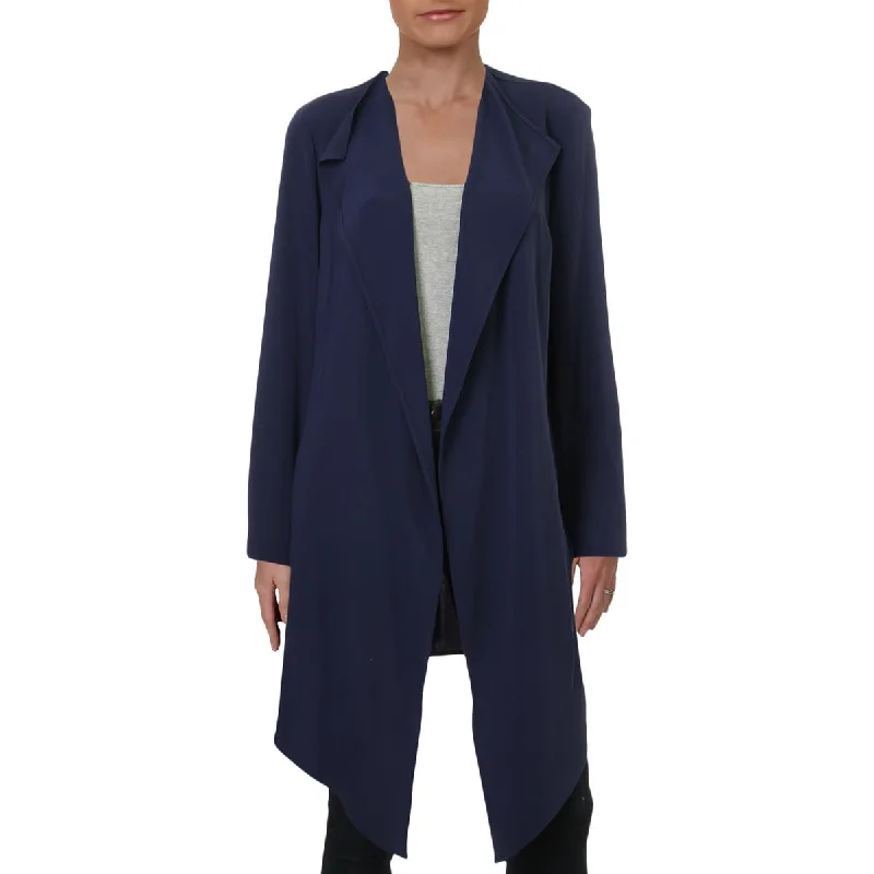 Anne Klein Womens Long Asymmetric Jacket