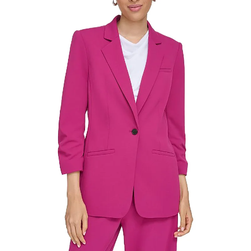 Calvin Klein Womens Solid Office One-Button Blazer