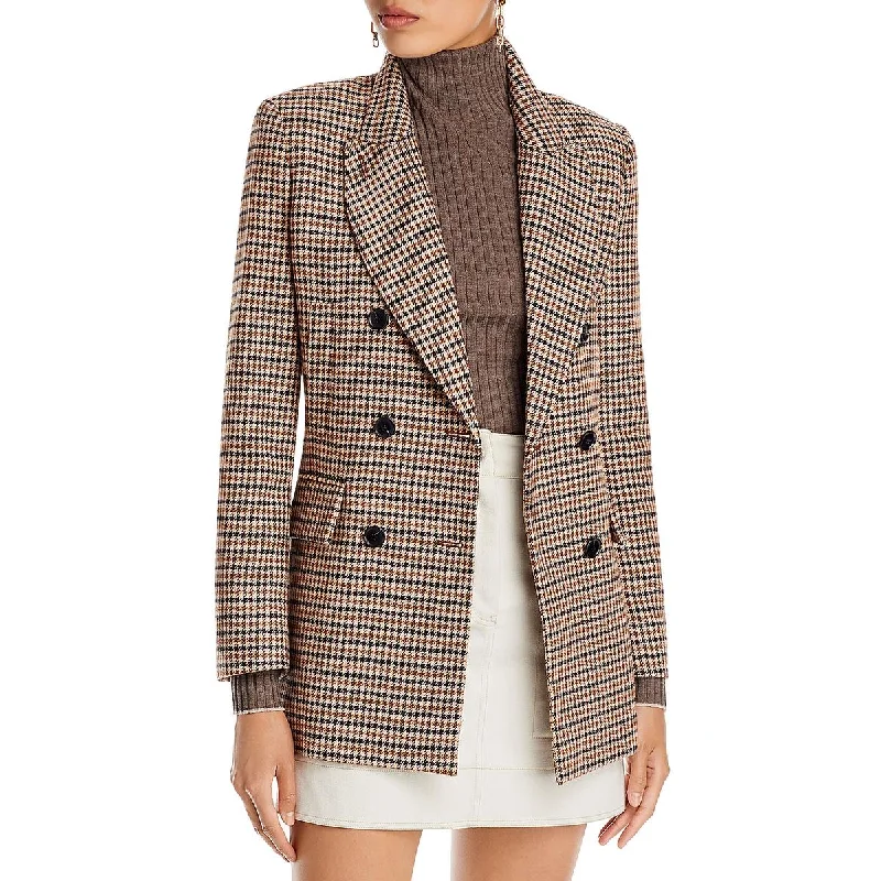 Derek Lam 10 Crosby Womens Raquel Wool Blend Double-Breasted Blazer