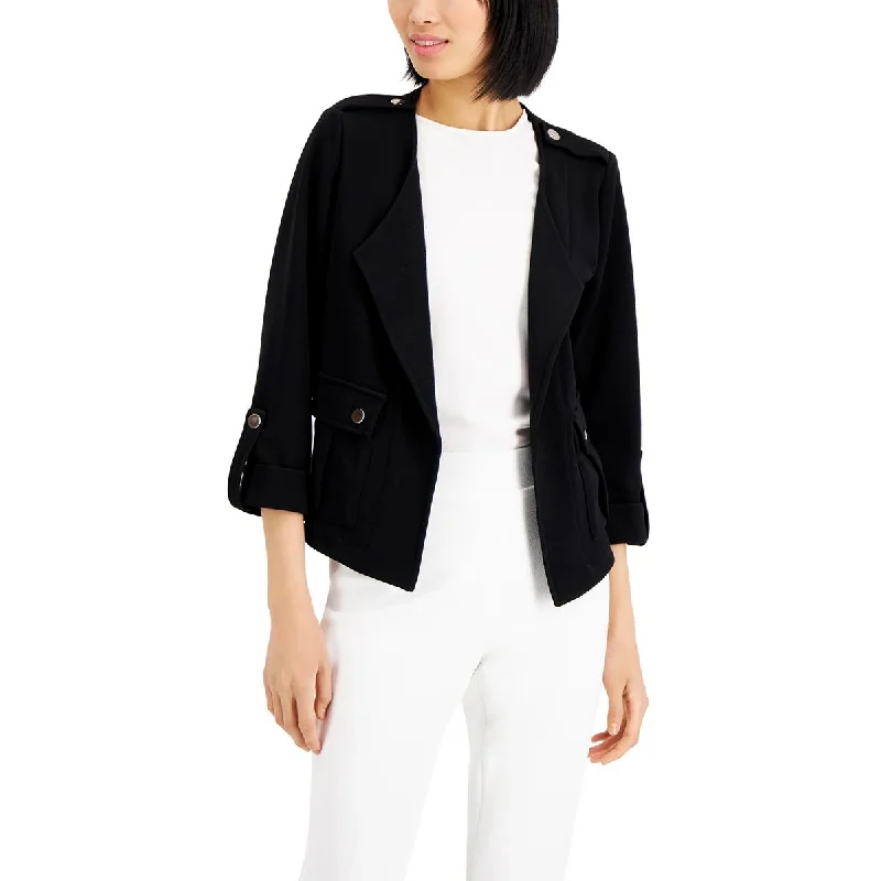 Kasper Womens Cardigan Suit Separate Open-Front Blazer