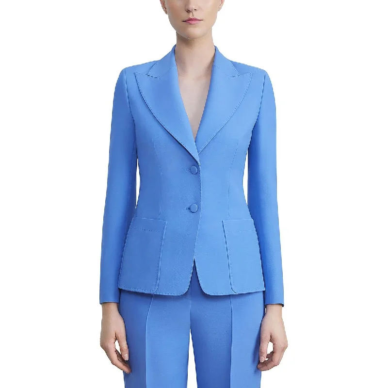 Lafayette 148 New York Womens Wool Suit Separate Two-Button Blazer