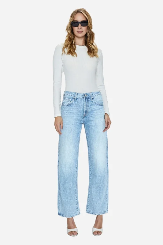 Pistola Lexi Mid Rise Bowed Straight Jeans in Enchanted Vintage