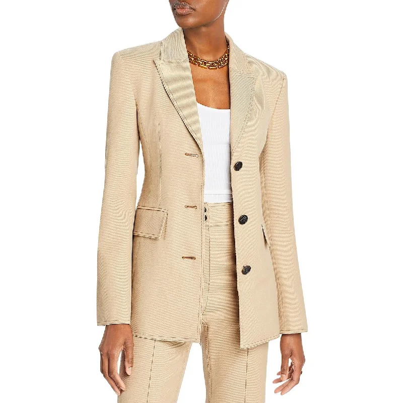 Lvir Womens Wool Blend Wool Two-Button Blazer