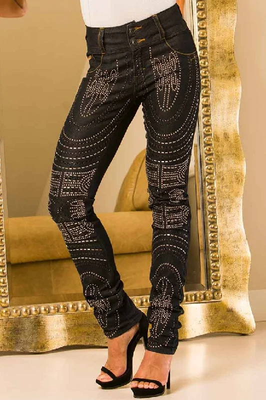 Moikana Bedazzled  Black Jeans