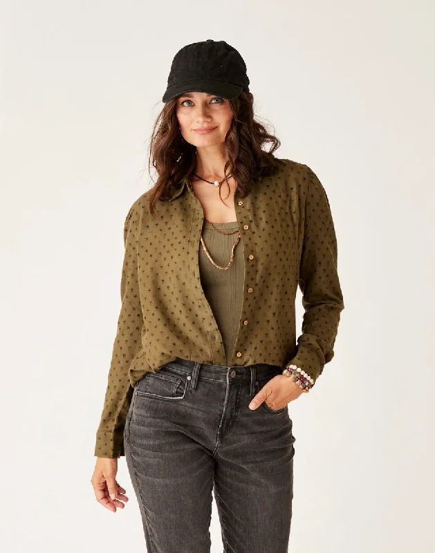 Breathable Design Nadia Twill Shirt: Fir Crosshatch