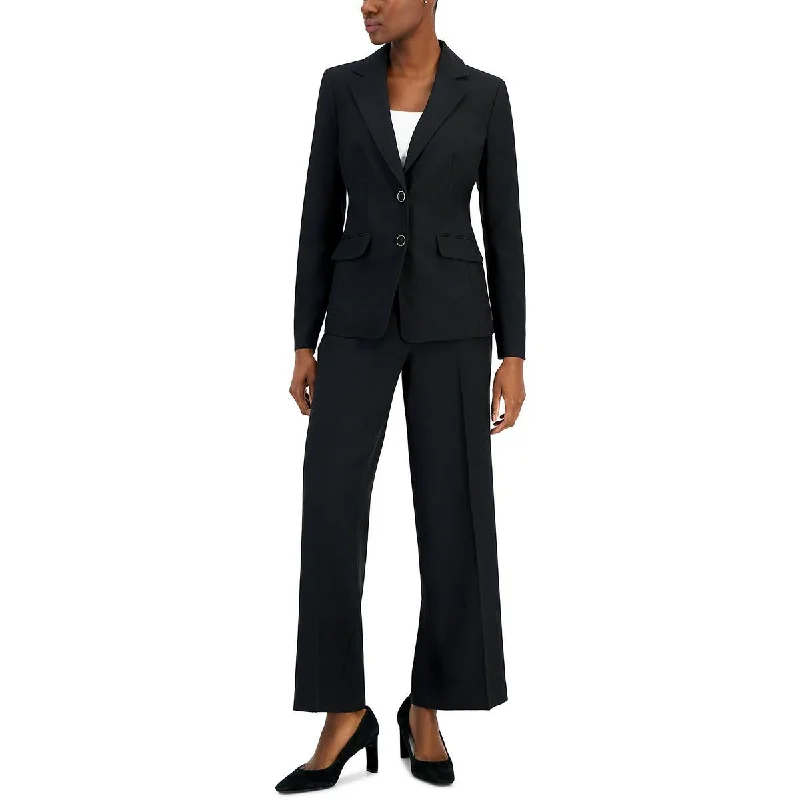 Street Charm Nipon Boutique Womens Knit Long Sleeves Two-Button Blazer