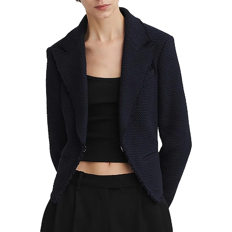 Minimal Style Rag & Bone Womens Elle Tweed Business Open-Front Blazer
