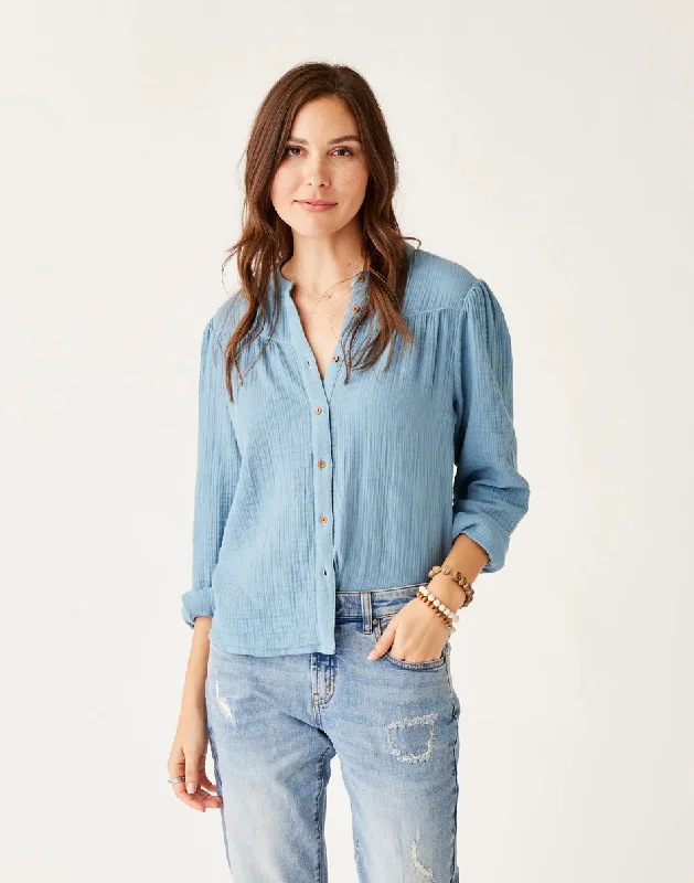 Sports Trend Tatum Double Gauze Shirt: Storm