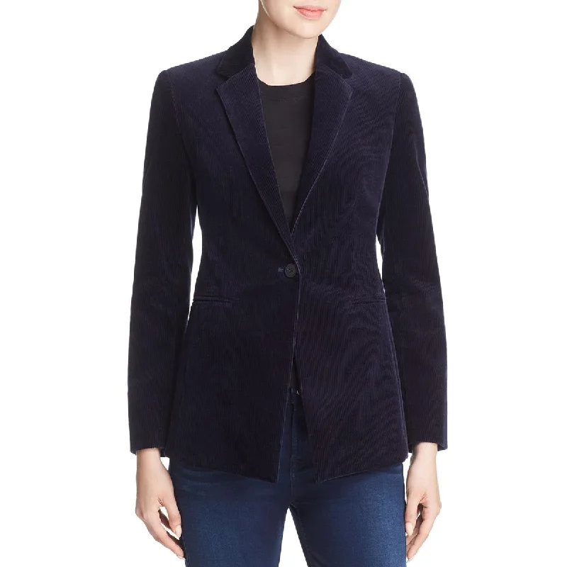 Theory Womens Power Corduroy One-Button Blazer