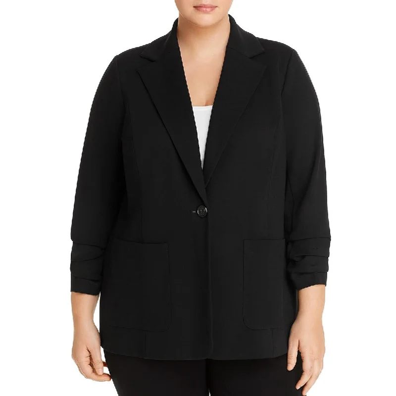 Vince Camuto Womens Plus Business Office One-Button Blazer