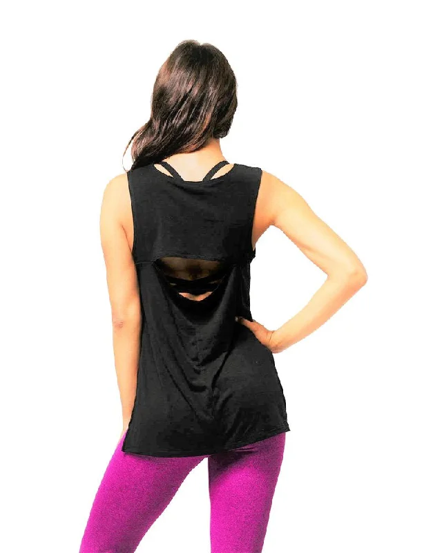 Onzie Hot Yoga Open Back Top 3059 Black